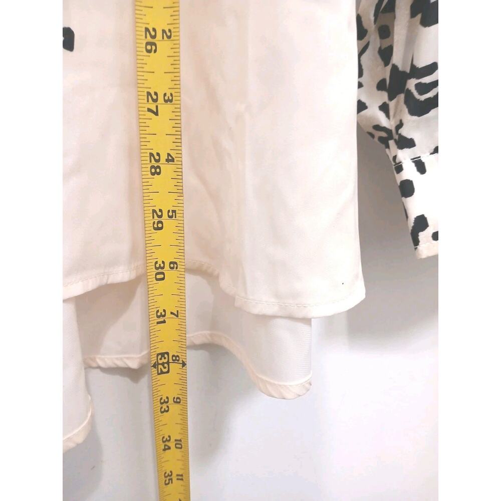 DG2 SILK Cheetah Animal Print Blouse Shirt Sz 3XL Creme Ivory Long Sleeve Luxury - Picture 8 of 12